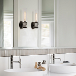 Бра для ванных комнат с прозрачным стеклянным плафоном в форме цилиндра Hinkley варинант исполнения - 8 | Loft Concept в Липецке