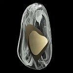 Бра овальное из стекла с золотым элементом Flow Texture  варинант исполнения - 8 | Loft Concept в Липецке