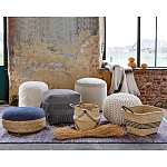 Круглый вязаный пуф Pink Knitted Ball Pouf варинант исполнения - 3 | Loft Concept в Липецке