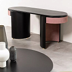 Дизайнерский письменный стол овальной формы с 2-мя выдвижными ящиками по бокам Parsec варинант исполнения - 3 | Loft Concept в Липецке