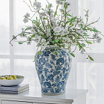 Ваза с крышкой и бело-синим цветочным узором Blue & White Ornament  варинант исполнения - 5 | Loft Concept в Липецке