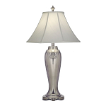 Настольная лампа с белым тканевым абажуром в форме колокола Stiffel варинант исполнения - 2 | Loft Concept в Липецке