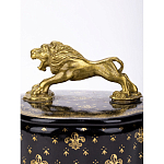 Шкатулка черного цвета с крышкой с фигуркой льва Eden Garden варинант исполнения - 2 | Loft Concept в Липецке