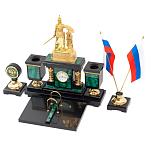 Настольный письменный набор из малахита и долерита Leader Organizer варинант исполнения - 2 | Loft Concept в Липецке