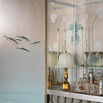 Обои ручная роспись Jakuchu Original colourway on Tarnished Silver gilded paper варинант исполнения - 3 | Loft Concept в Липецке