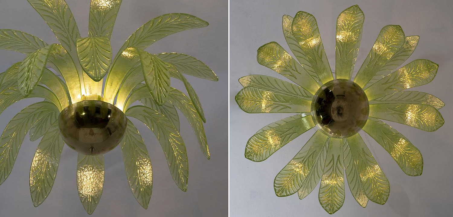 Люстра Дизайнерская Листья Пальмы Modern Chandelier with Palm Leaves Люстра Дизайнерская Листья Пальмы Modern Chandelier with Palm Leaves - Loft-Concept в Липецке