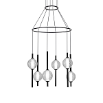 Люстра светодиодная с 6-ю сферическими стеклянными плафонами Splatter варинант исполнения - 2 | Loft Concept в Липецке