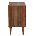 Тумба прикроватная красная из массива бука с 2-мя ящиками Wenge Light варинант исполнения - 2 | Loft Concept в Липецке