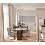 Торшер с белым тканевым абажуром на мраморном основании Cconcise варинант исполнения - 3 | Loft Concept в Липецке