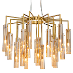 Люстра со стеклянными цилиндрическими плафонами Luminous Cylinders Amber варинант исполнения - 3 | Loft Concept в Липецке
