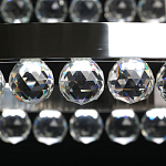 Люстра с двумя кольцами цвета хром и прозрачными хрустальными шарами по периметру Sacramento Transparent Balls Chandelier варинант исполнения - 7 | Loft Concept в Липецке