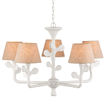 Люстра с белым каркасом и тканевыми абажурами Natural Stems варинант исполнения - 1 | Loft Concept в Липецке