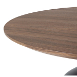 Столик журнальный с круглой деревянной столешницей на черном фактурном основании Bourgeon варинант исполнения - 1 | Loft Concept в Липецке