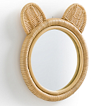 Зеркало из ротанга в форме головы медведя Wicrer Furniture варинант исполнения - 2 | Loft Concept в Липецке