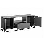 ТВ-тумба цвета графит с  2-мя дверцами и ящиком Strict Lines варинант исполнения - 3 | Loft Concept в Липецке