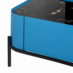 Тумба прикроватная чёрно-голубая с  ящиком Blue Cabinet варинант исполнения - 4 | Loft Concept в Липецке