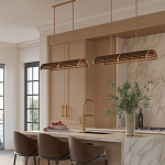 Люстра линейная полукруглой формы Wooden Horseshoe варинант исполнения - 6 | Loft Concept в Липецке