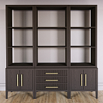 Модульный стеллаж Primo из трех составных элементов Темный орех варинант исполнения - 2 | Loft Concept в Липецке