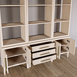 Модульный стеллаж Primo из трех составных элементов Светлый дуб варинант исполнения - 4 | Loft Concept в Липецке