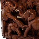 Панно из дерева пирамида из слонов Panel With Animals варинант исполнения - 3 | Loft Concept в Липецке