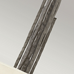 Люстра подвесная с широким белым текстильным абажуром и вертикальными декоративными элементами Hinkley варинант исполнения - 9 | Loft Concept в Липецке