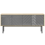 Длинная тумба с зеркальным декором Serena варинант исполнения - 6 | Loft Concept в Липецке