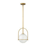 Подвесной светильник с белым плафоном в форме шара в арочной подвеске Hinkley варинант исполнения - 10 | Loft Concept в Липецке