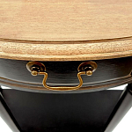 Консоль полукруглая из массива березы с ящиком и полкой в стиле прованс Vintage варинант исполнения - 4 | Loft Concept в Липецке