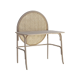 Письменный стол с круглой плетёной панелью для крепления заметок Allegory варинант исполнения - 1 | Loft Concept в Липецке