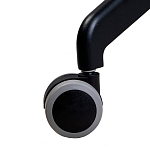 Стул с мягкой оранжевой обивкой из велюра и подъемно-поворотным механизмом на черных колесиках Harper Orange варинант исполнения - 8 | Loft Concept в Липецке