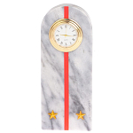 Часы погон МВД подарочные настольные из натурального камня Мрамор Military Clock варинант исполнения - 10 | Loft Concept в Липецке