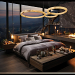 Люстра с 3-мя кольцами из натурального камня Minerals of Light варинант исполнения - 4 | Loft Concept в Липецке