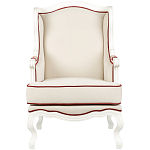 Кресло из массива бука бежевое с растительным орнаментом Raffael Beige Floral Armchair варинант исполнения - 1 | Loft Concept в Липецке
