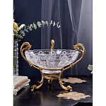 Чаша из прозрачного рельефного стекла на бронзовой подставке Eden Garden варинант исполнения - 4 | Loft Concept в Липецке