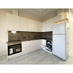 Угловой кухонный гарнитур белый и столешница под мрамор Gene Kitchen Set варинант исполнения - 5 | Loft Concept в Липецке