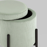 Светло-зеленый пуф на черных ножках SANJAY варинант исполнения - 3 | Loft Concept в Липецке