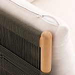 Садовый диван из тикового дерева и веревок Оreon варинант исполнения - 3 | Loft Concept в Липецке