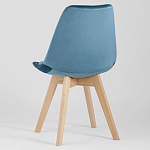 Стул с мягким велюровым сиденьем Arvika Blue варинант исполнения - 5 | Loft Concept в Липецке