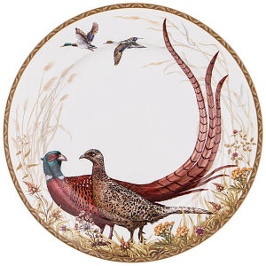 Тарелка закусочная из фарфора с изображением животных Hunting Porcelain Collection