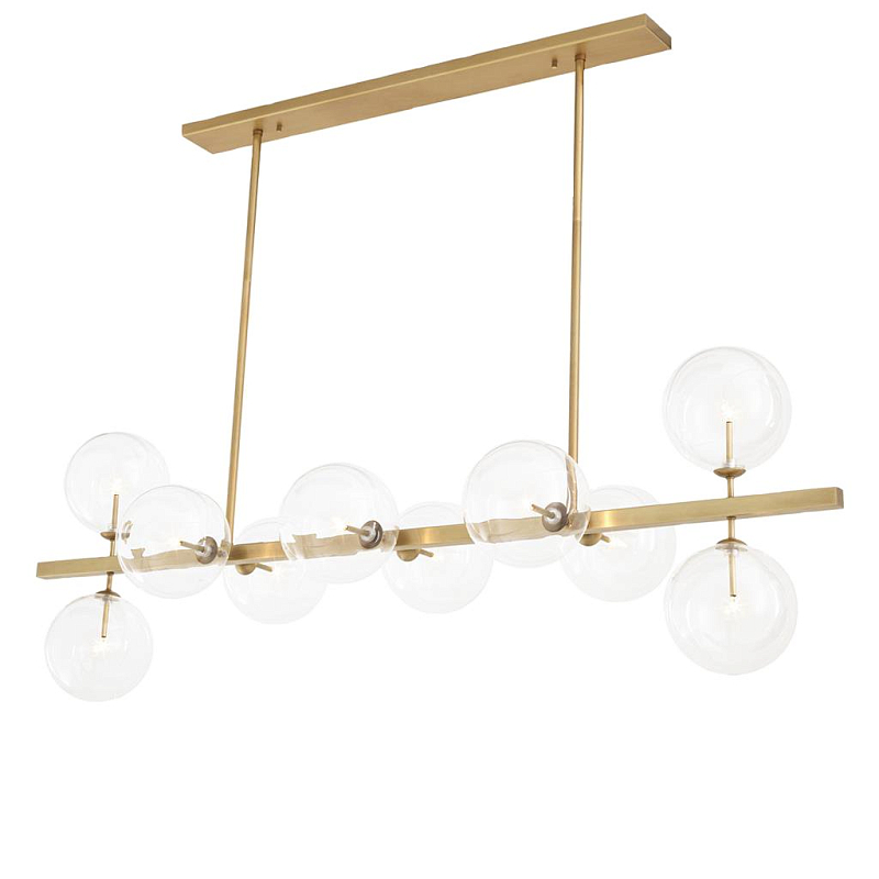 Люстра Chandelier Largo Латунь Античная полированная Прозрачное Стекло Люстра Chandelier Largo Латунь Античная полированная Прозрачное Стекло в Липецке | Loft Concept