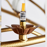 Люстра круглая с ветвистым каркасом и плафонами в виде лотосов Chandelier Lotus варинант исполнения - 2 | Loft Concept в Липецке