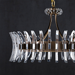 Люстра круглая с прозрачными элементами в форме полумесяца Crescent варинант исполнения - 3 | Loft Concept в Липецке