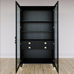 Дизайнерский шкаф витрина Elsa Dreams Black с 4-мя ящиками варинант исполнения - 5 | Loft Concept в Липецке