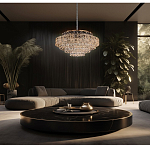 Люстра хрустальная в неоклассическом стиле на золотистом каркасе Majesty варинант исполнения - 1 | Loft Concept в Липецке