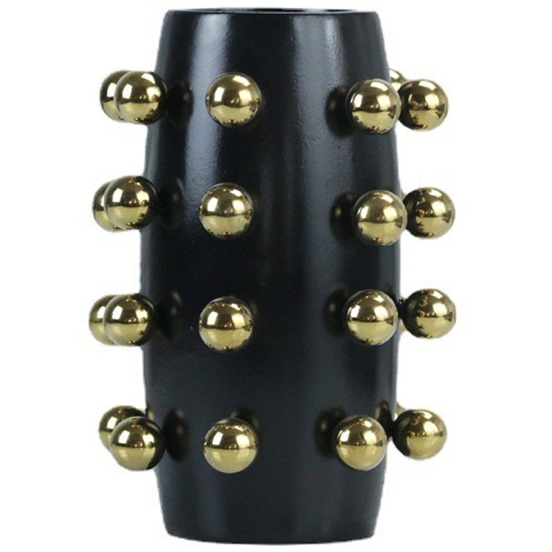 Ваза Molecule Vase Gold Black Черный Золотой Ваза Molecule Vase Gold Black Черный Золотой в Липецке | Loft Concept