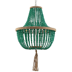 Люстра каплевидной формы украшенная зелеными круглыми бусинами Green Beads Chandelier варинант исполнения - 1 | Loft Concept в Липецке