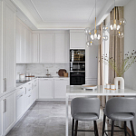 Люстра подвесная 3 лампы с прозрачными стеклянными шарами и золотыми деталями Giopato & Coombes варинант исполнения - 5 | Loft Concept в Липецке