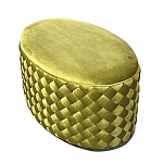 Пуф овальный плетеный оливкового цвета Pool Woven Velour варинант исполнения - 3 | Loft Concept в Липецке