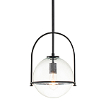Подвесной светильник с прозрачным плафоном в форме шара в арочной подвеске Hinkley варинант исполнения - 1 | Loft Concept в Липецке