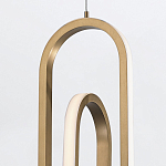 Подвесной светильник золотого цвета с двумя вытянутыми овальными рамками в форме скрепки Eurofase варинант исполнения - 4 | Loft Concept в Липецке